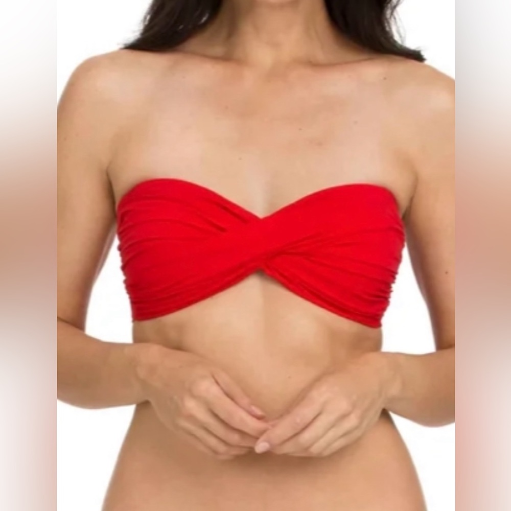 Tara Grinna Red Bandeaux Top